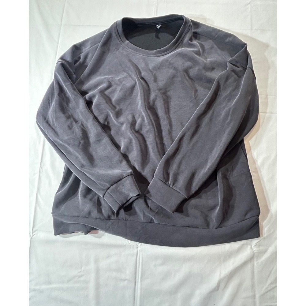 Lazypants Mens XL Charcoal Gray Crewneck Sweatshirt Long Sleeve Scuba Feel